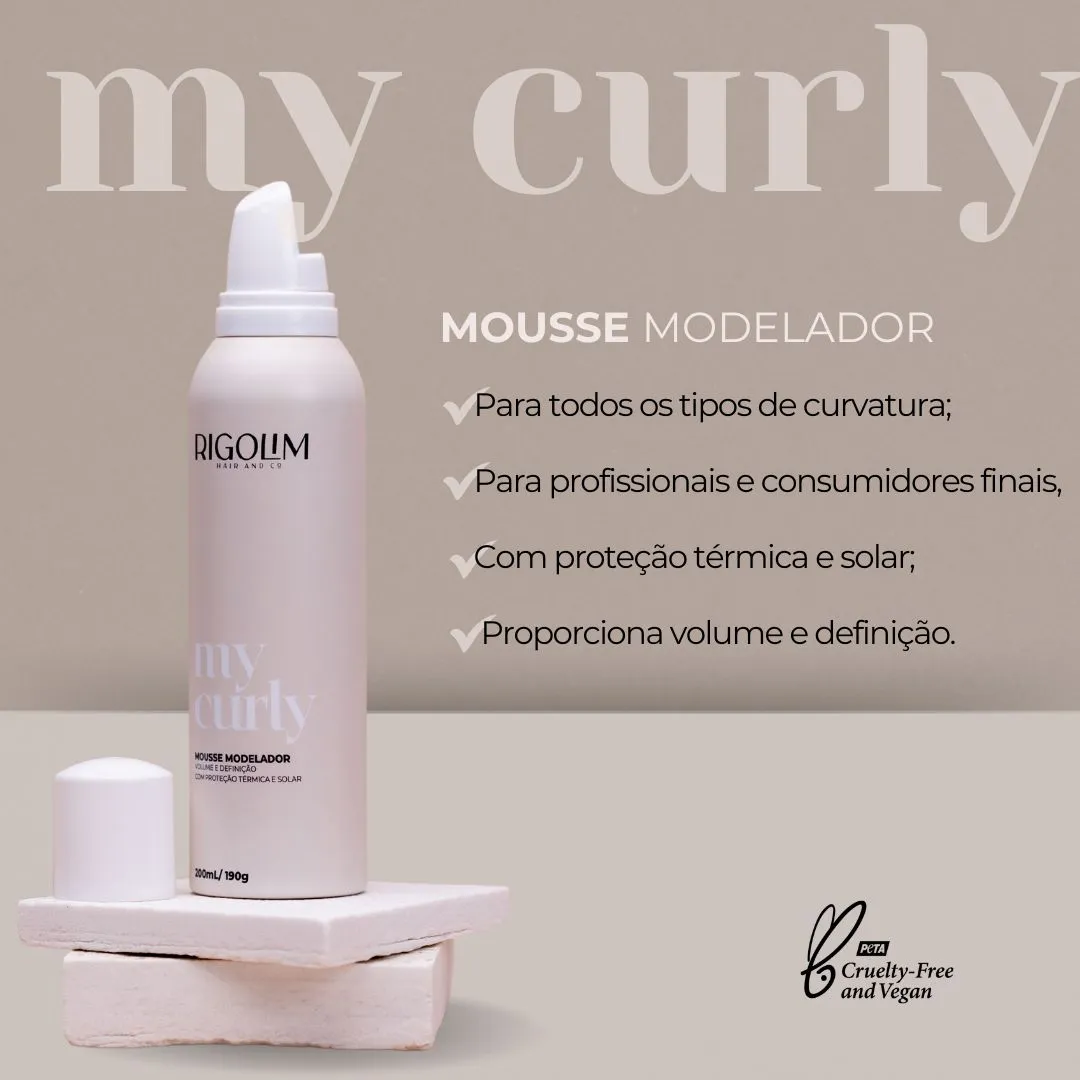 Mousse modelador my curly 200ml - Rigolim hair and co - Imagem 3