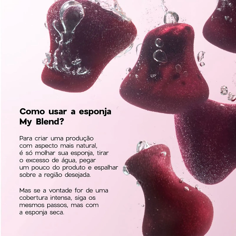 Esponja de Maquiagem - My Blend Vinho - Océane - Imagem 3