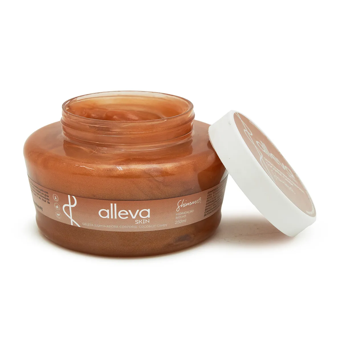 Geléia Iluminadora Corporal 250ml Shimmer - Alleva - Imagem 2